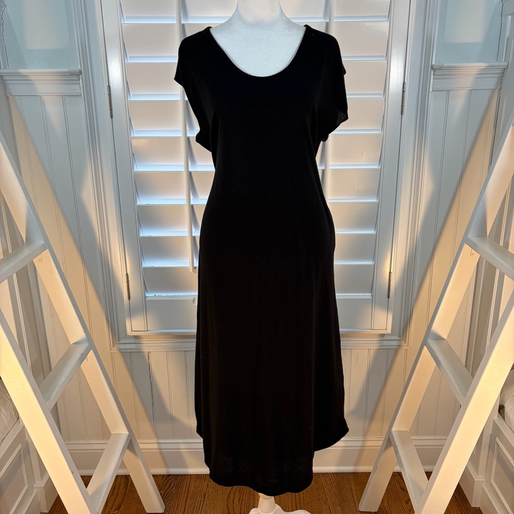 BUCKETLIST Black Knit Swim Coverup Dress